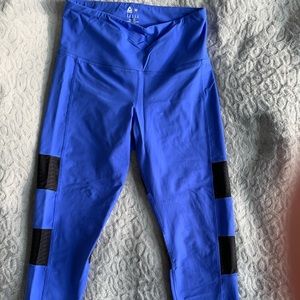 Reebok Cobalt Cropped Athletic Leggings